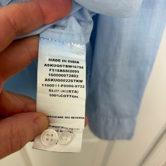 Allen Solly Men's Classic Fit Blue Shirt Size 38 - Picture 10 of 10